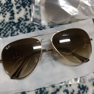 Rayban unisex RB3026 aviators with ombre lenses